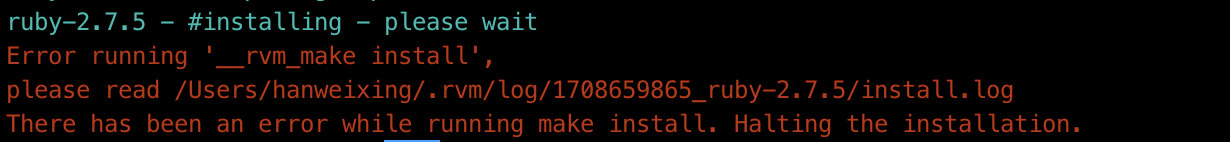 ruby install fail