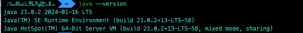 java version