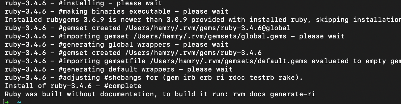 rvm install